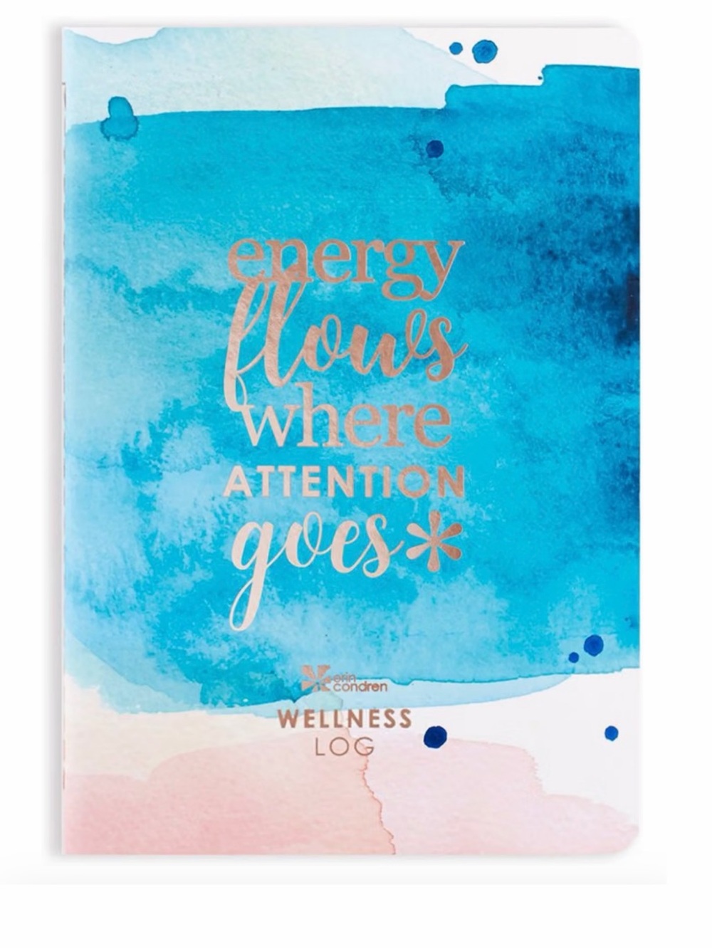 Erin Condren Petite Planner Wellness Log in  Watercolor